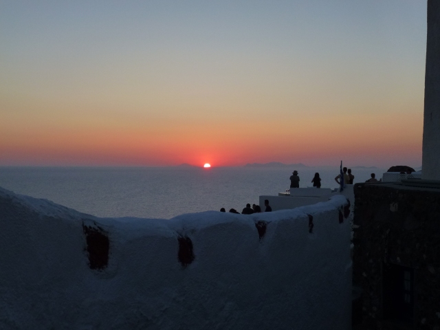 One of the many beautiful sunsets in Oia.